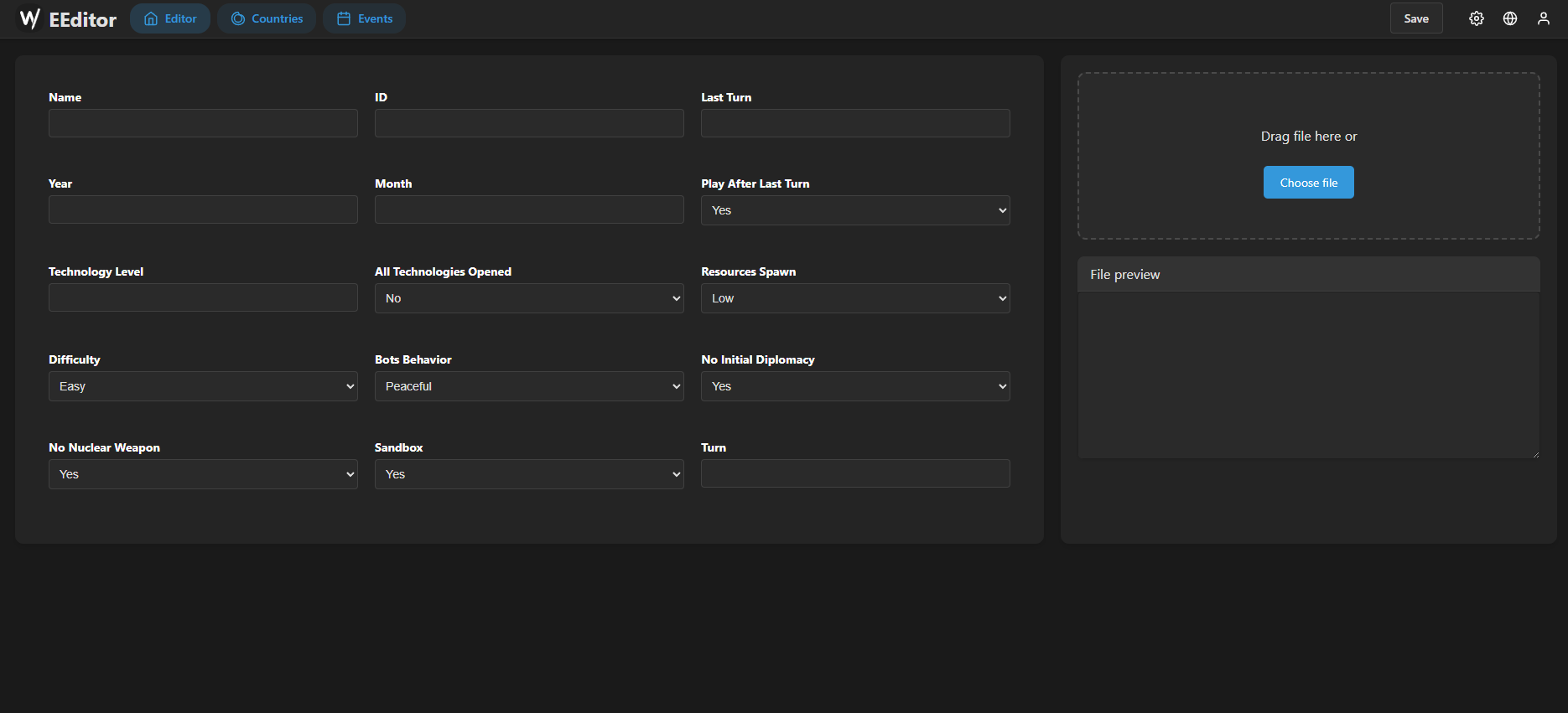 EEditor Screenshot
